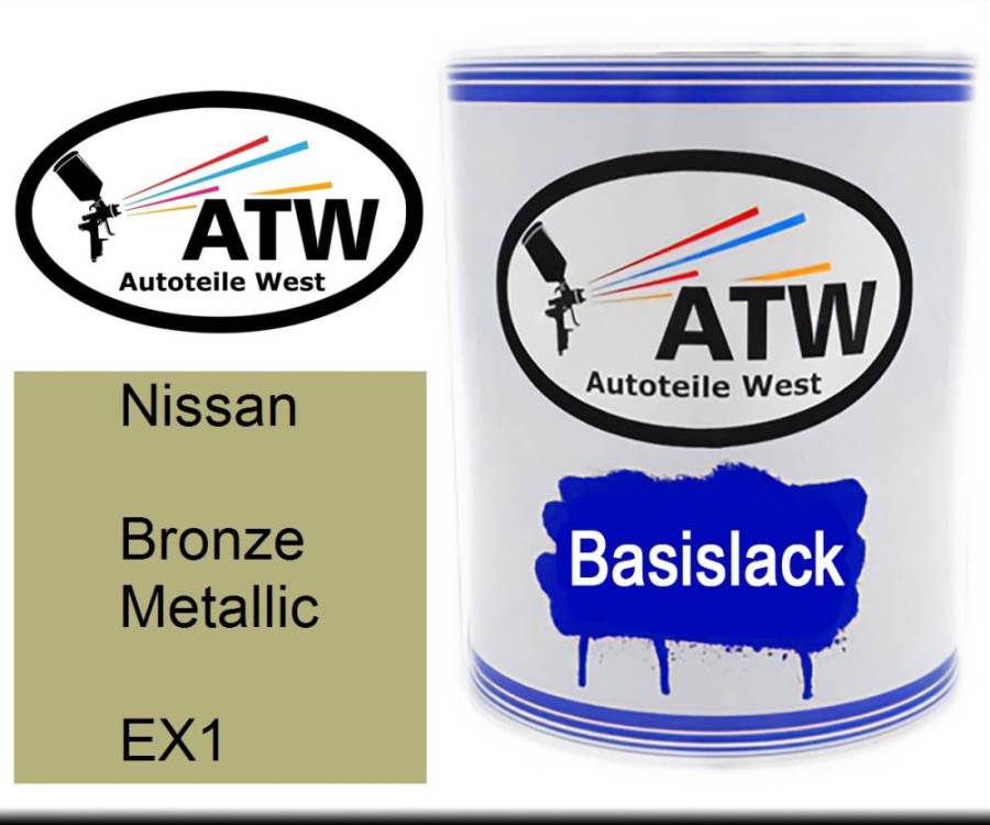 Nissan, Bronze Metallic, EX1: 1L Lackdose, von ATW Autoteile West.